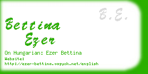 bettina ezer business card